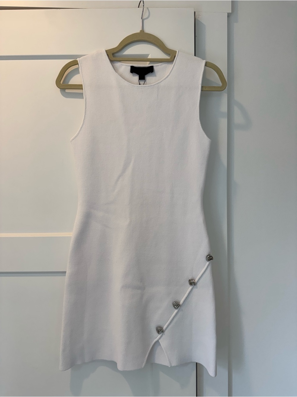 Zara white knit mini dress
